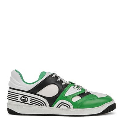 Gucci Men's Green/Black Basket Low Top Trainers