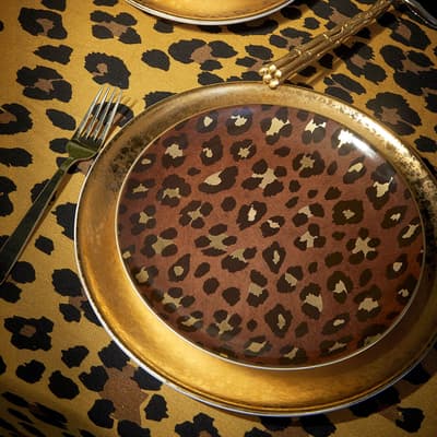 Leopard Canape Plates 6" S/4 (set of 4)