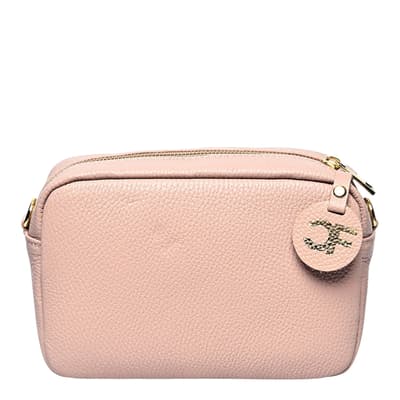Pink Italian Leather Shoulder Bag