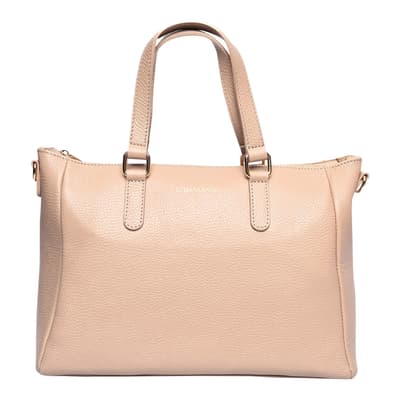 Light Pink Italian Leather Shoulder Bag