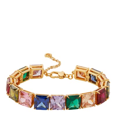 Gold Princess Cut Bracelet