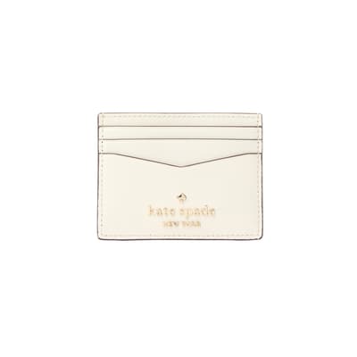 Parchment Staci Saffiano Leather Small Slim Card Holder