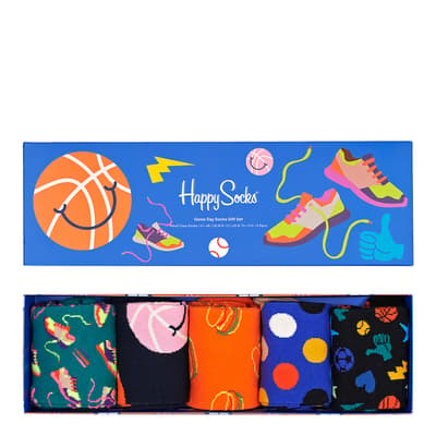Multi 5-Pack Game Day Socks Gift Set