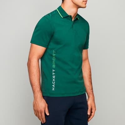 Green Side Logo Cotton Polo Shirt