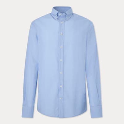 Blue Long Sleeve Cotton Shirt