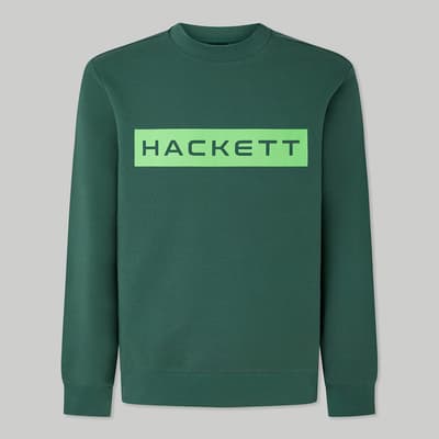 Green Cotton Blend Sweatshirt