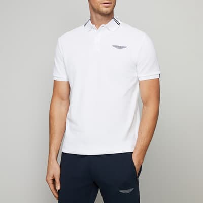 White AMR Cotton Polo Shirt