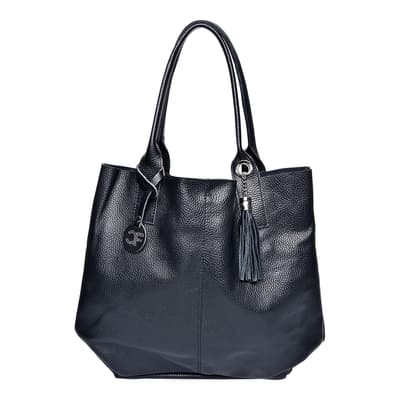 Black Leather Tote Bag
