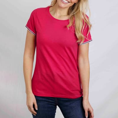 Pink Teya Cotton T-Shirt