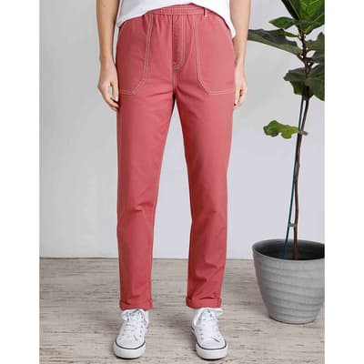 Pink Malorri Cotton Trousers