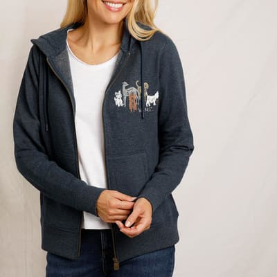 Navy Franchies Graphic Hoodie