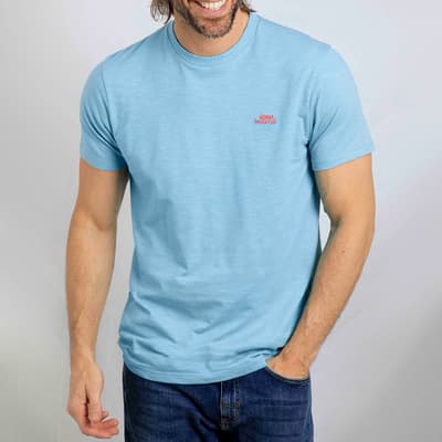 Blue Fished Cotton T-Shirt