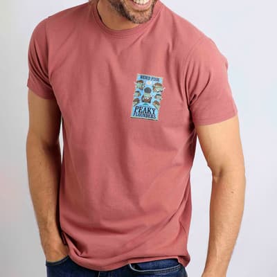 Rust Peaky Flounders Cotton T-Shirt