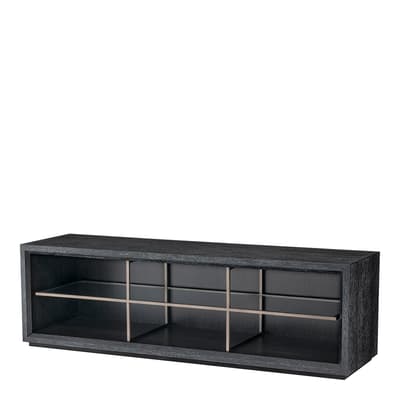 Hennessey TV Cabinet, Charcoal Grey Oak Veneer, Small
