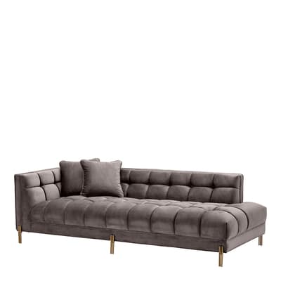Sienna Lounge Sofa Left, Savona Grey Velvet