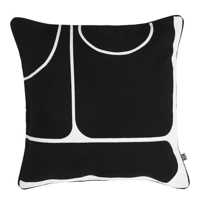Sabrosa Cushion, Black on White