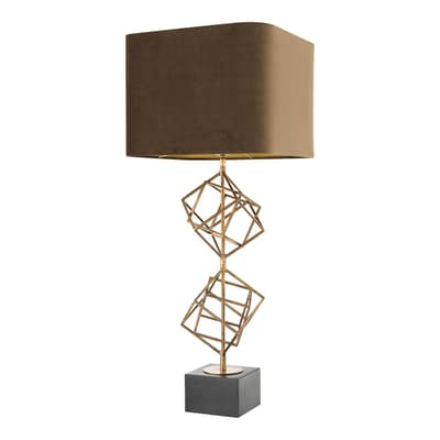 Matrix Table Lamp, Brass