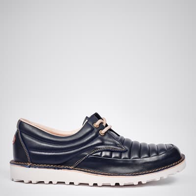 Navy Lennox Leather Lace Up Shoes