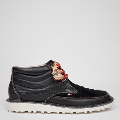 Black Nevis Leather Lace Up Shoes