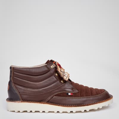 Brown Nevis Leather Lace Up Shoes