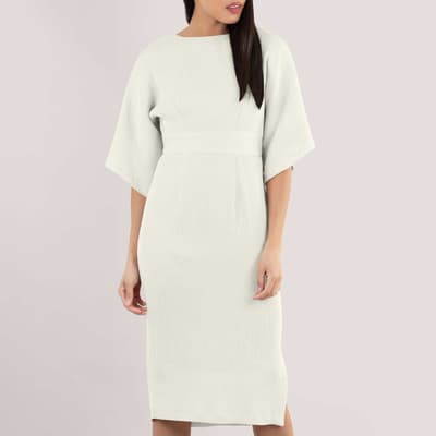 Ivory Kimono Midi Dress