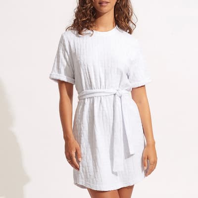 White Capri Terry Dress