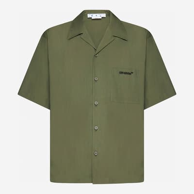Khaki Arrow Outline Cotton Shirt