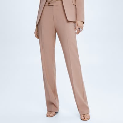 Blush Straight Suit Trousers