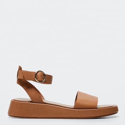 Tan Leather Strap Sandals