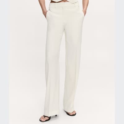 Off White Straight Suit Trousers