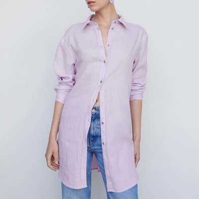 Lilac Linen Oversized Shirt