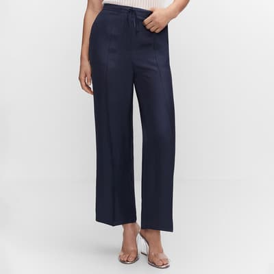 Dark Navy Bow Culottes Trousers