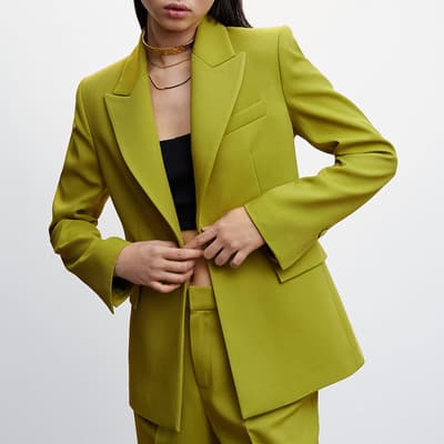 Green Pockets Suit Blazer