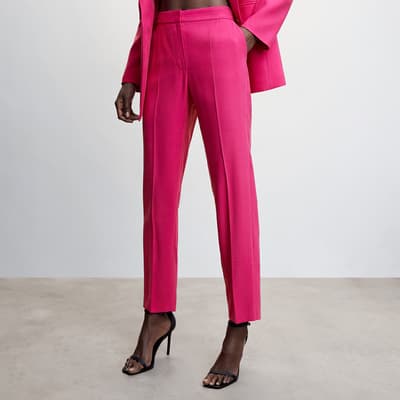 Fuchsia Straight Suit Trousers
