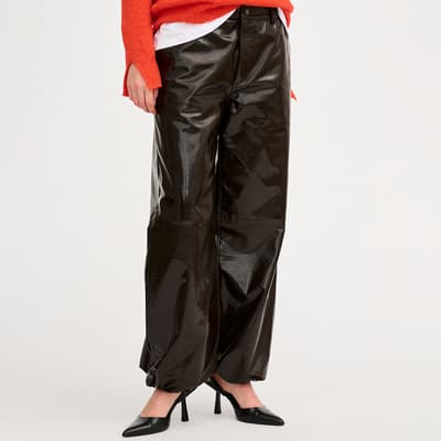 Chocolate Anna Leather Trouser