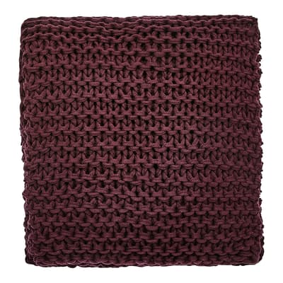Aris Knitted Throw, Mulberry
