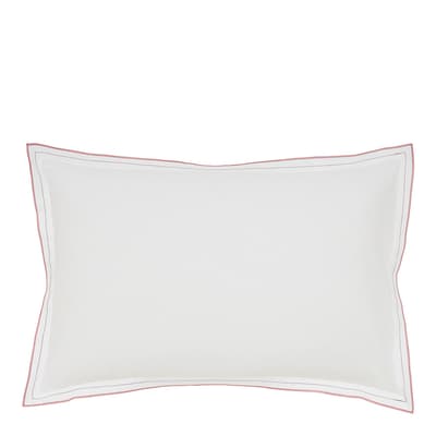 Elle Oxford Pillowcase, Rose Shell & White