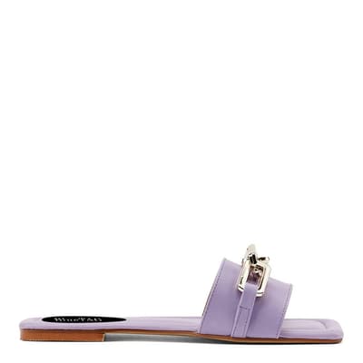 Lilac Slip On Flat Sandals