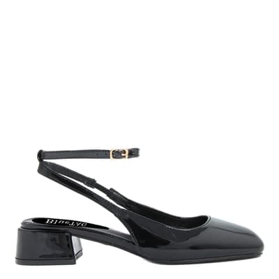 Black Ankle Strap Heeled Mary Janes
