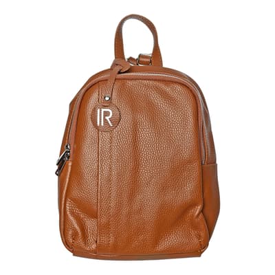 Brown Italian Leather Backpack