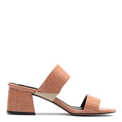 Nude Double Band Heeled Mules
