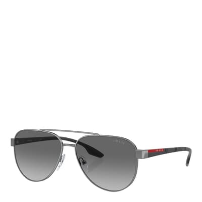Men's Gunmetal Prada Sunglasses 58mm