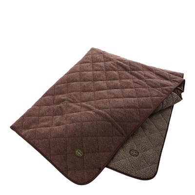 Quilted Throw - Large, Marron Foncé