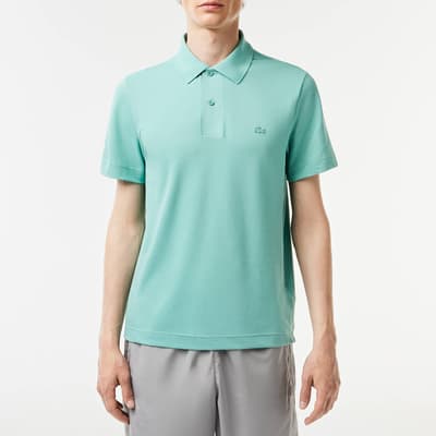 Turquoise Two Button Placket Polo Shirt