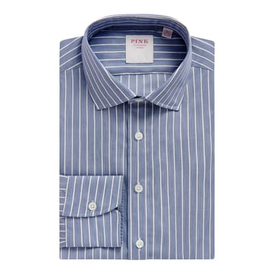 Blue Stripe Tailored Fit Cotton Shirt
