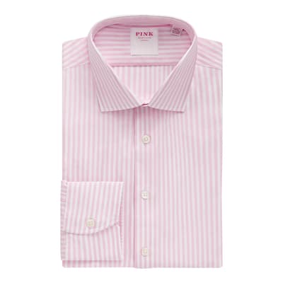 Pale Pink Bengal Stripe Tailored Fit Cotton Shirt