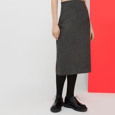 Grey Wool Blend Emi Skirt
