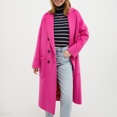 Pink Elemento Wool Blend Coat