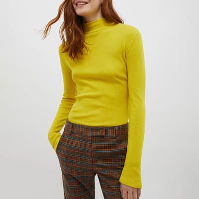 Yellow Fitted Crescita Top