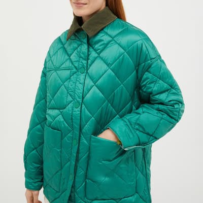 Green Loriana Reversable Quilted Jacket